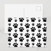 ポーパターン、犬の足、ポープリント、白黒 ポストカード (正面/裏面)