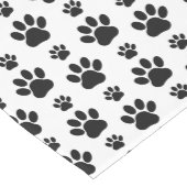 ポーパターン、犬の足、ポープリント、白黒 ミディアムテーブルランナー (コーナー)