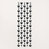 ポーパターン、犬の足、ポープリント、白黒 ヨガマット (裏面)