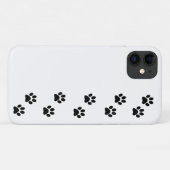 ポーパターン、犬の足、ポープリント、白黒 Case-Mate iPhoneケース (裏面(横))