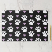 ポーパターン、犬の足、白い手、薄紫ハート ペーパーパッド (インサイチュ)