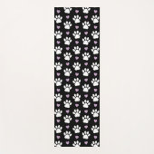 ポーパターン、犬の足、白い手、薄紫ハート ヨガマット (正面)