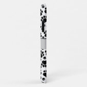 ポーパターン、犬の足、白黒、あなたの名前 Case-Mate iPhoneケース (裏面/右)