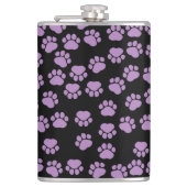 ポーパターン、紫の前足、犬の前足、動物の前足 フラスク (正面)