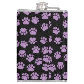ポーパターン、紫の前足、犬の前足、動物の前足 フラスク (裏面)
