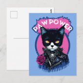 ポーパワーパンク猫 ポストカード (正面/裏面)