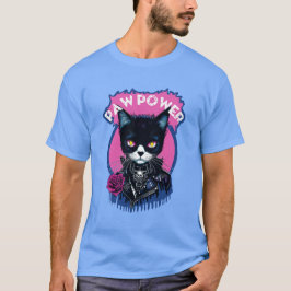 ポーパワーパンク猫 Tシャツ