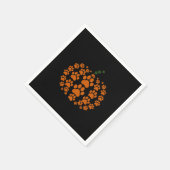 ポーパンプキンポープリントドッグ感謝祭 スタンダードカクテルナプキン (角)