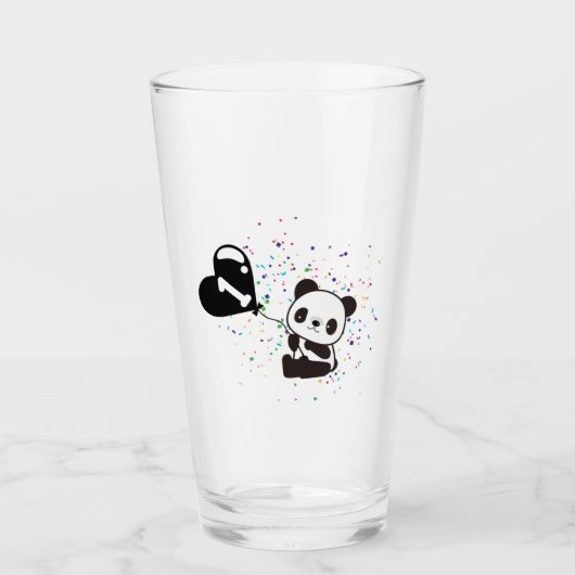 ポーパーソナライズされたウウォーターカラー第1誕生日ベビー タンブラーグラス (正面)