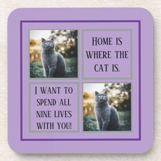 ポーパーソナライズされたト印刷ペットのコースター – 名前をカスタムする コースター (正面)