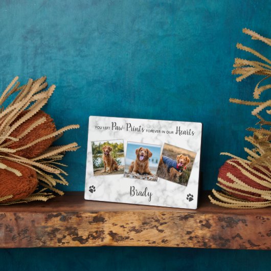 ポーパーソナライズされたプ印刷ハート写真ペット記念館 フォトプラーク (側面)
