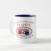 ポーパ最高のハンズダウン ツートーンマグカップ (正面左)