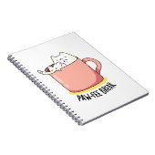 ポーフィーおもしろいーはマグカップのコーヒーパンで子猫をブレーク ノートブック (右側)