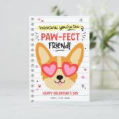 ポーフェクト犬プンキッズクラスルームのバレンタインカード 招待状 (スタンド正面)