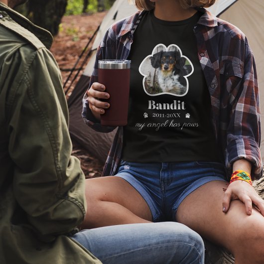 ポーフレームペットフォトメモリアル追加 Tシャツ