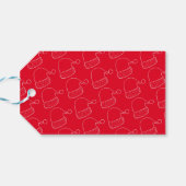 ポーフンバグペットフォトレッドクリスマス ギフトタグ (裏面横)