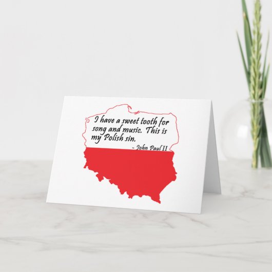 ポープジョンポールII引用文 カード (正面)