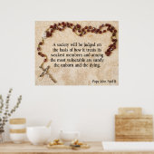 ポープジョンポールII引用文 ポスター (キッチン)