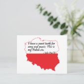 ポープジョンポールII引用文 ポストカード (スタンド正面)