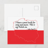 ポープジョンポールII引用文 ポストカード (正面/裏面)