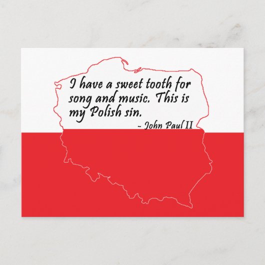 ポープジョンポールII引用文 ポストカード (正面)