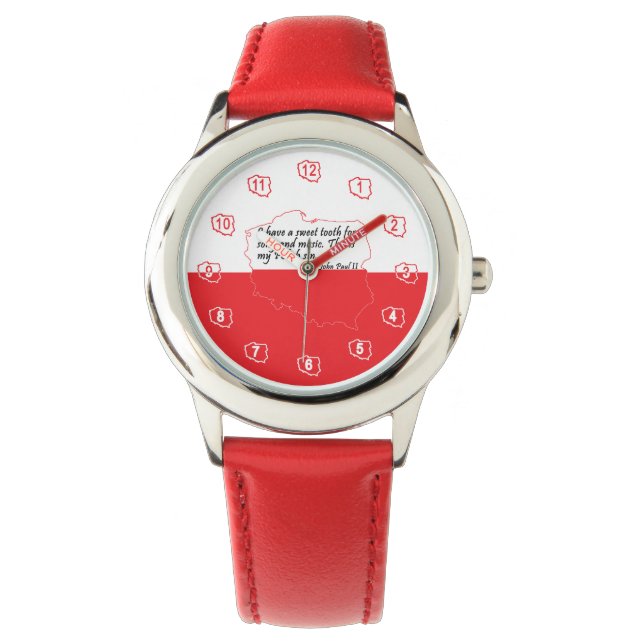 ポープジョンポールII引用文 腕時計 (正面)