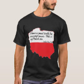 ポープジョンポールII引用文 Tシャツ (正面)