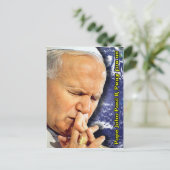 ポープジョンポールII祈りの言葉美化カード ポストカード (スタンド正面)