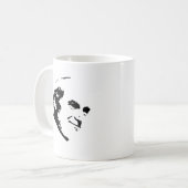 ポープジョンポールII顔ホワイト コーヒーマグカップ (正面左)