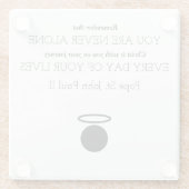 ポープセントジョンポール2世引用文グラスコースター ガラスコースター (裏面)