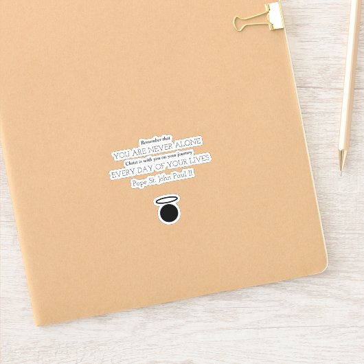 ポープセントジョンポールII引用文ステッカー シール (ノートブック)