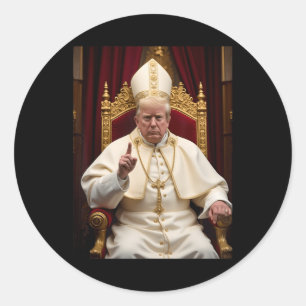 ポープトランプおもしろいトランプ大統領トランプVatican Chr ラウンドシール