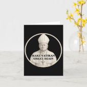 ポープトランプおもしろいバチカンレトロチュ カード (黄色い花)