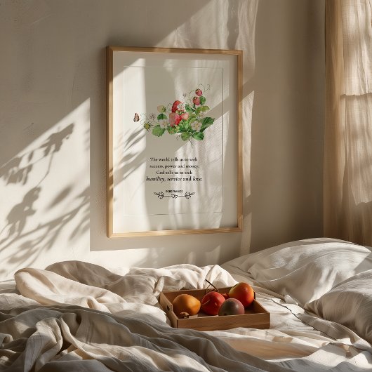 ポープフランシス感動的引用文ウォールアート ポスター