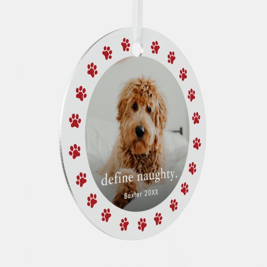 ポープリおもしろいント2フォトペットクリスマス メタルオーナメント (正面右)