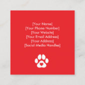 ポープリンカスタムト付き四角ペットケンネル スクエア名刺 (裏面)