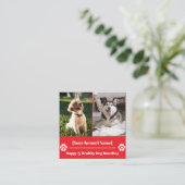 ポープリンカスタムト付き四角ペットケンネル スクエア名刺 (スタンド正面)