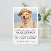 ポープリンツイン私たちのハートペット記念悔やみや弔慰 サンキューカード (スタンド正面)