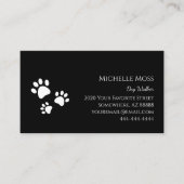 ポープリンツペット白黒ドッグウォーカー 名刺 (正面)