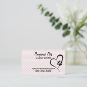 ポープリントおよびピンクハート 名刺 (スタンド正面)