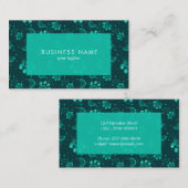 ポープリントとグルーミングコーム(緑) 名刺 (正面/裏面)