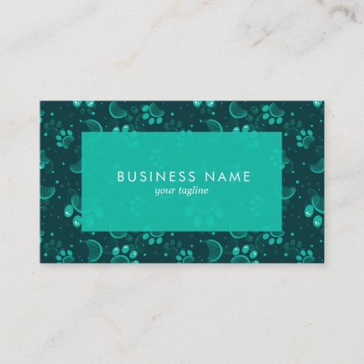 ポープリントとグルーミングコーム(緑) 名刺 (正面)