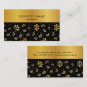 ポープリントとグルーミングコーム(金ゴールドカラー) 名刺 (正面/裏面)