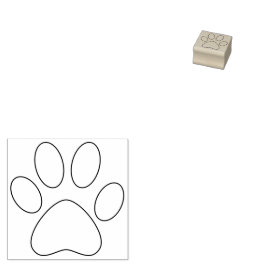 ポープリントのアウトライン右ペットキャットドッグシンプル小 ラバースタンプ