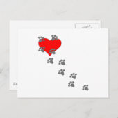 ポープリントのハート ポストカード (正面/裏面)