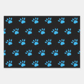 ポープリントのラッピング紙（黒と青） ラッピングペーパーシート (正面)