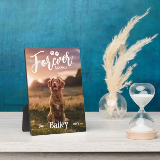 ポープリントは永遠恋しく思に犬の記念碑 フォトプラーク (側面)
