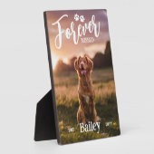 ポープリントは永遠恋しく思に犬の記念碑 フォトプラーク (側面)