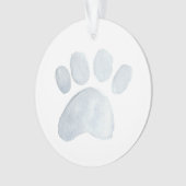 ポープリントウォーターカラーアートグレー愛あなた、ペット名 オーナメント (正面)