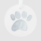 ポープリントウォーターカラーアートグレー愛あなた、ペット名 オーナメント (正面)